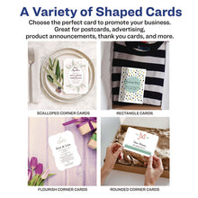 Load image into Gallery viewer, Printable Postcards, Laser, 80 lb, 4.25 x 5.5, Matte White, 200 Cards, 4 Cards/Sheet, 50 Sheets/Box
