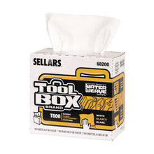 Load image into Gallery viewer, TOOLBOX WaterWeave T600 Wipers, 1-Ply, 8.27 x, 16.5, White, 126 Sheets/Box, 10 Boxes/Carton
