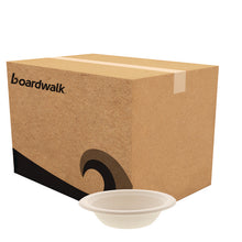 Load image into Gallery viewer, Bagasse PFAS-Free Dinnerware, Round Bowl, Sugarcane, 12 oz, Tan, 1,000/Carton
