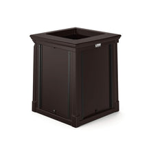 Load image into Gallery viewer, Resin Customizable Garbage Can with Open Lid, 34.4 gal, Plastic, Java
