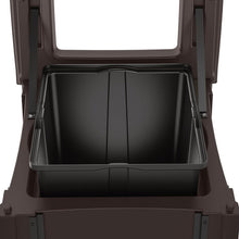 Load image into Gallery viewer, Resin Customizable Garbage Can with Open Lid, 34.4 gal, Plastic, Java
