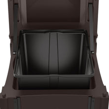 Load image into Gallery viewer, Resin Customizable Garbage Can with Covered Lid, 34.4 gal, Plastic, Java
