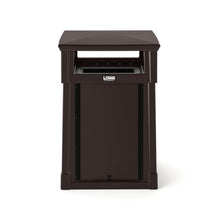 Load image into Gallery viewer, Resin Customizable Garbage Can with Covered Lid, 34.4 gal, Plastic, Java
