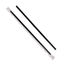 Load image into Gallery viewer, Jumbo Straws, 9", Plastic, Black, 2,000/Carton
