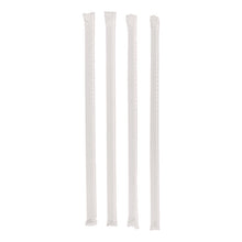 Load image into Gallery viewer, Giant Paper-Wrapped Straw, 10.25", Polypropylene, Translucent, 1,800/Carton
