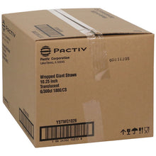 Load image into Gallery viewer, Giant Paper-Wrapped Straw, 10.25", Polypropylene, Translucent, 1,800/Carton
