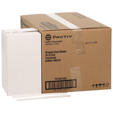 Load image into Gallery viewer, Giant Paper-Wrapped Straw, 10.25", Polypropylene, Translucent, 1,800/Carton
