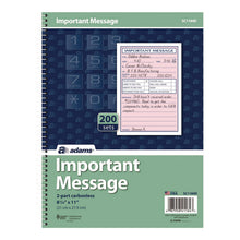 Load image into Gallery viewer, Important Message Book, Two-Part Carbonless, 4 Forms/Sheet, 200 Forms Total
