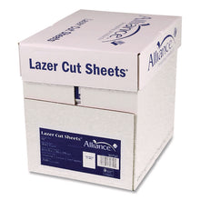 Load image into Gallery viewer, Punched Laser Cut Sheets, 92 Bright, Side: 5-Hole, 20 lb Bond Weight, 8.5 x 11, White, 500 Sheets/Ream, 5 Reams/Carton
