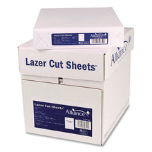 Load image into Gallery viewer, Punched Laser Cut Sheets, 92 Bright, Side: 5-Hole, 20 lb Bond Weight, 8.5 x 11, White, 500 Sheets/Ream, 5 Reams/Carton
