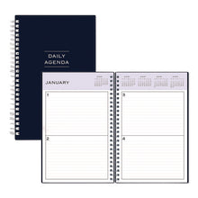 Load image into Gallery viewer, Perpetual Daily Planner, 8.5 x 5.5, Blue Cover, 52 Weeks: Undated
