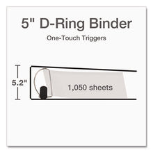 Load image into Gallery viewer, Premier Easy Open ClearVue Locking Slant-D Ring Binder, 3 Rings, 5" Capacity, 11 x 8.5, White
