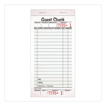 Load image into Gallery viewer, One-Part Guest Check Pad with Perforated Stub, One-Part (No Copies), 3.4 x 6.25, 50 Forms/Pad, 10 Pads/Pack
