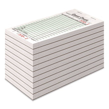 Load image into Gallery viewer, One-Part Guest Check Pad with Perforated Stub, One-Part (No Copies), 3.4 x 6.25, 50 Forms/Pad, 10 Pads/Pack
