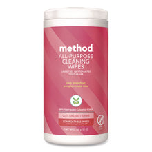 Load image into Gallery viewer, All Purpose Cleaning Wipes, 1 Ply, Pink Grapefruit, White, 70/Pack
