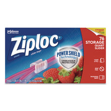 Load image into Gallery viewer, Slider Storage Bags, Quart, 5.88" x 1.88" x 7.88", Clear, 76 Bags
