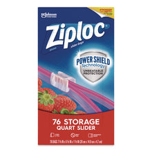 Load image into Gallery viewer, Slider Storage Bags, Quart, 5.88" x 1.88" x 7.88", Clear, 76 Bags
