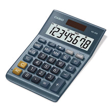 Load image into Gallery viewer, MS80B 8-Digit Battery and Solar Basic Calculator, LCD, Navy Blue
