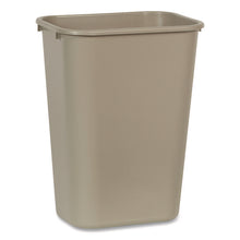 Load image into Gallery viewer, Deskside Plastic Wastebasket, 10.25 gal, Plastic, Beige
