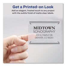 Load image into Gallery viewer, Matte Clear Easy Peel Mailing Labels w/ Sure Feed Technology, Laser Printers, 3.33 x 4, Clear, 6/Sheet, 10 Sheets/Pack
