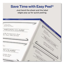 Load image into Gallery viewer, Matte Clear Easy Peel Mailing Labels w/ Sure Feed Technology, Laser Printers, 3.33 x 4, Clear, 6/Sheet, 10 Sheets/Pack
