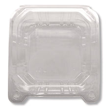 Load image into Gallery viewer, PET Plastic Hinged Container, 6 x 6 x 3.3, Clear, Plastic, 500/Carton
