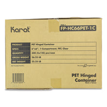 Load image into Gallery viewer, PET Plastic Hinged Container, 6 x 6 x 3.3, Clear, Plastic, 500/Carton
