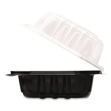 Load image into Gallery viewer, Polypropylene Plastic Hinged Container, 6 x 6 x 3, Black/Clear, Plastic, 50/Pack, 6 Packs/Carton
