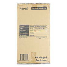 Load image into Gallery viewer, Polypropylene Plastic Hinged Container, 6 x 6 x 3, Black/Clear, Plastic, 50/Pack, 6 Packs/Carton
