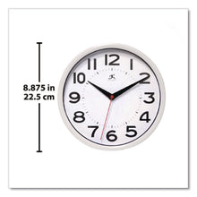 Load image into Gallery viewer, Metro Wall Clock, 9" Diameter, Silver Case, 1 AA (sold separately)
