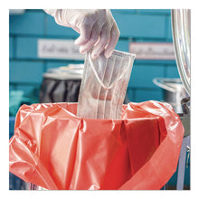 Load image into Gallery viewer, Healthcare Biohazard Printed Low-Density Can Liners, Biohazard, 45 gal, 1.3 mil, 40 x 46, Red, Flat Pack, 200/Carton
