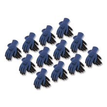 Load image into Gallery viewer, GP Nitrile-Coated Nylon Gloves, EN388: 4121, 10" Long, Small, Blue/Black, 12 Pairs
