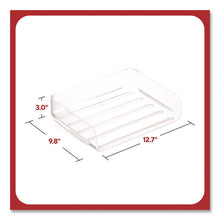 Load image into Gallery viewer, Clear Side Load Stackable Plastic Letter Tray, Letter Size, 9.72 x 12.63 x 3.01
