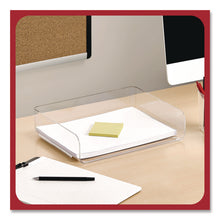 Load image into Gallery viewer, Clear Side Load Stackable Plastic Letter Tray, Letter Size, 9.72 x 12.63 x 3.01
