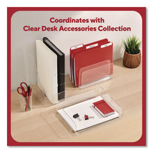 Load image into Gallery viewer, Clear Side Load Stackable Plastic Letter Tray, Letter Size, 9.72 x 12.63 x 3.01
