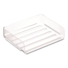 Load image into Gallery viewer, Clear Side Load Stackable Plastic Letter Tray, Letter Size, 9.72 x 12.63 x 3.01
