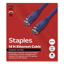 Load image into Gallery viewer, CAT6 Ethernet Cable, 14 ft, Blue
