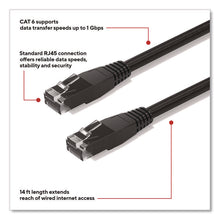 Load image into Gallery viewer, CAT6 Ethernet Cable, 14 ft, Black
