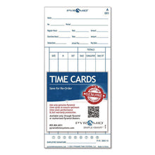 Load image into Gallery viewer, Time Clock Cards for 3800 Time Clock, 100/Pack
