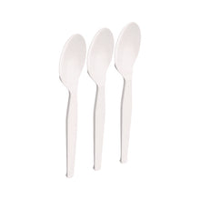 Load image into Gallery viewer, Mediumweight Plastic Cutlery, Spoon, Plastic, White, 1,000/Pack
