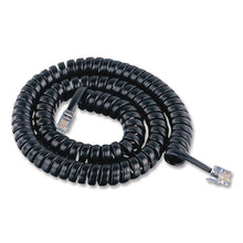 Load image into Gallery viewer, Coiled Telephone Cord, Plug/Plug, 25 ft, Black
