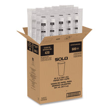Load image into Gallery viewer, Recycled Content PCF Paper Hot Cups, ProPlanet Seal, 20 oz, White/Blue, 600/Carton
