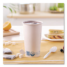 Load image into Gallery viewer, Recycled Content PCF Paper Hot Cups, ProPlanet Seal, 20 oz, White/Blue, 600/Carton
