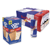 Load image into Gallery viewer, Red Bull Energy Drink and Pop Tart Combo Pack,(24) 12oz Cans,(24) Frosted Strawberry/(24) Frosted Brown Sugar Cinnamon/Bundle
