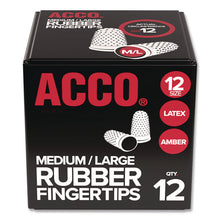 Load image into Gallery viewer, Rubber Finger Tips, 12 (Medium-Large), Amber, Dozen
