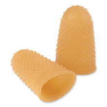 Load image into Gallery viewer, Rubber Finger Tips, 12 (Medium-Large), Amber, Dozen
