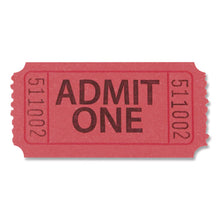 Load image into Gallery viewer, Single Ticket Roll, Admit One, Red, 2,000/Roll
