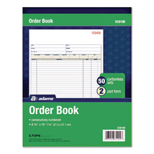 Load image into Gallery viewer, Multipart Sales Order Pad, Two-Part Carbonless, 8.38 x 10.19, 50 Forms Total
