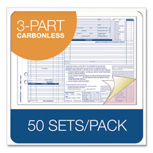 Load image into Gallery viewer, Multipart Auto Repair Work Order Forms, Three-Part Carbonless, 8.5 x 6.94, 50 Forms Total
