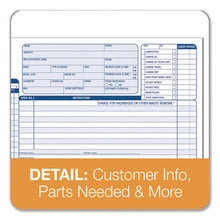 Load image into Gallery viewer, Multipart Auto Repair Work Order Forms, Three-Part Carbonless, 8.5 x 6.94, 50 Forms Total
